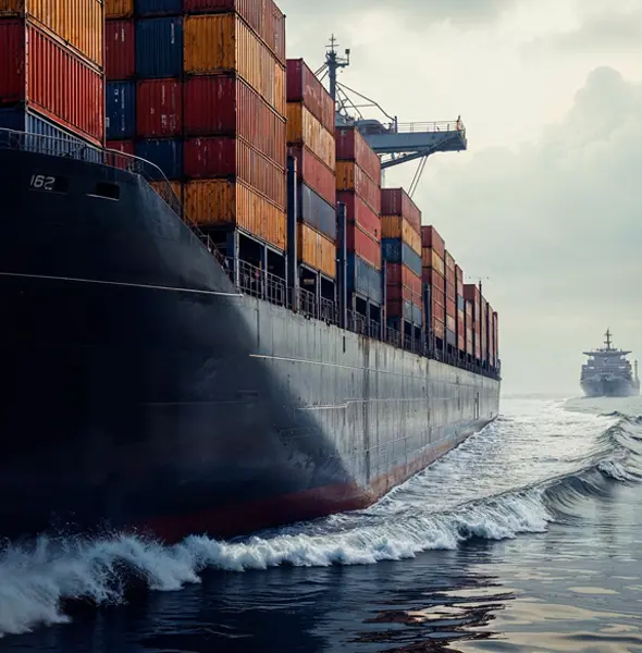 Equipe e operação logística da TRADE GROUP em terminal portuário
